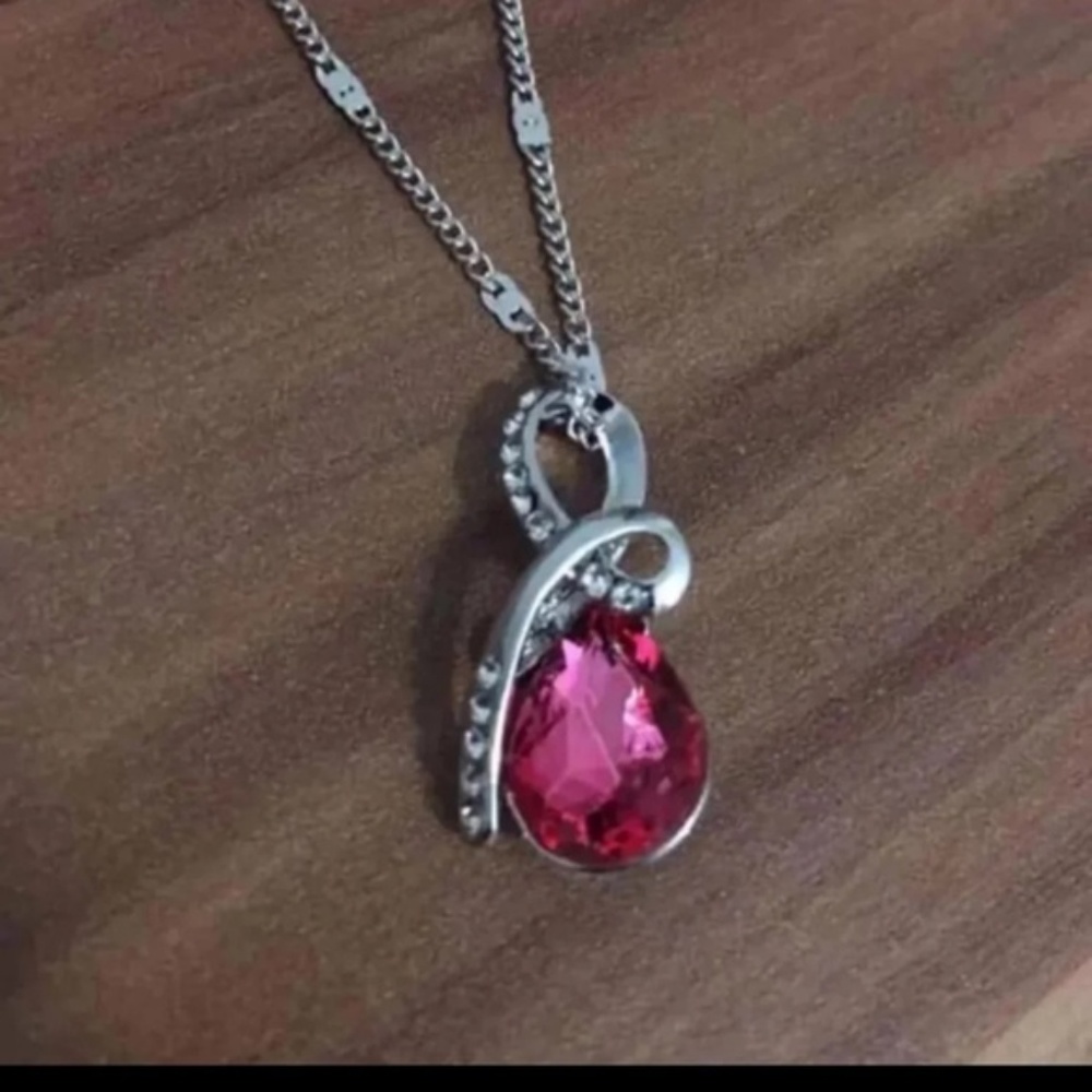 3/$25** Dark Pink Swarovski Elements necklace